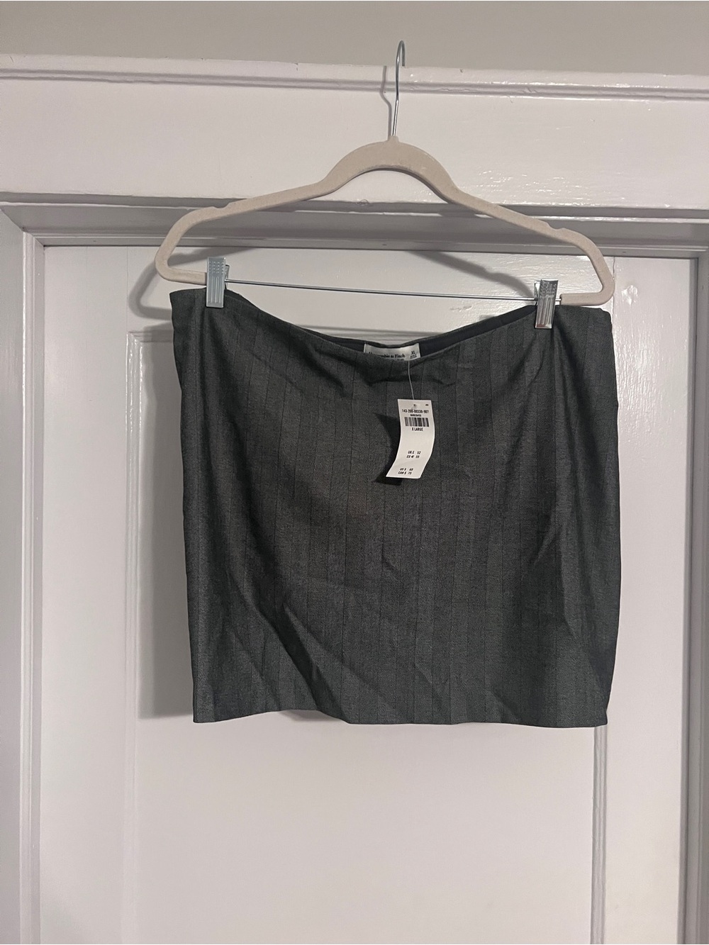 Abercrombie & Fitch Charcoal Pinstripe Mini Skirt